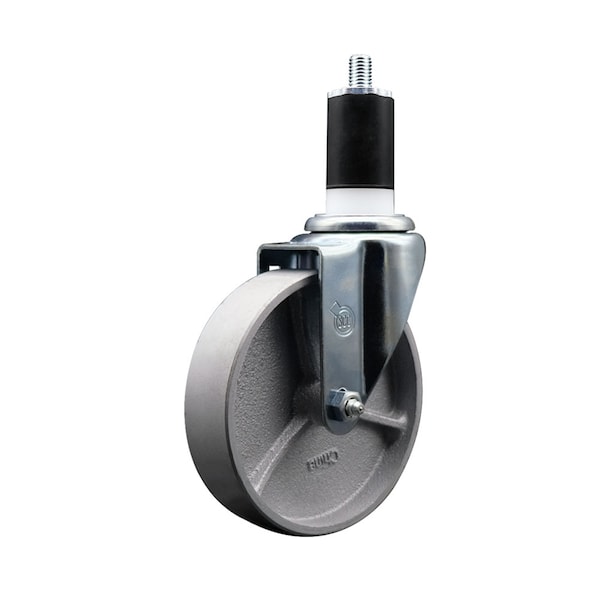 5'' Semi Steel Wheel Swivel 1-1/2'' Expanding Stem Caster